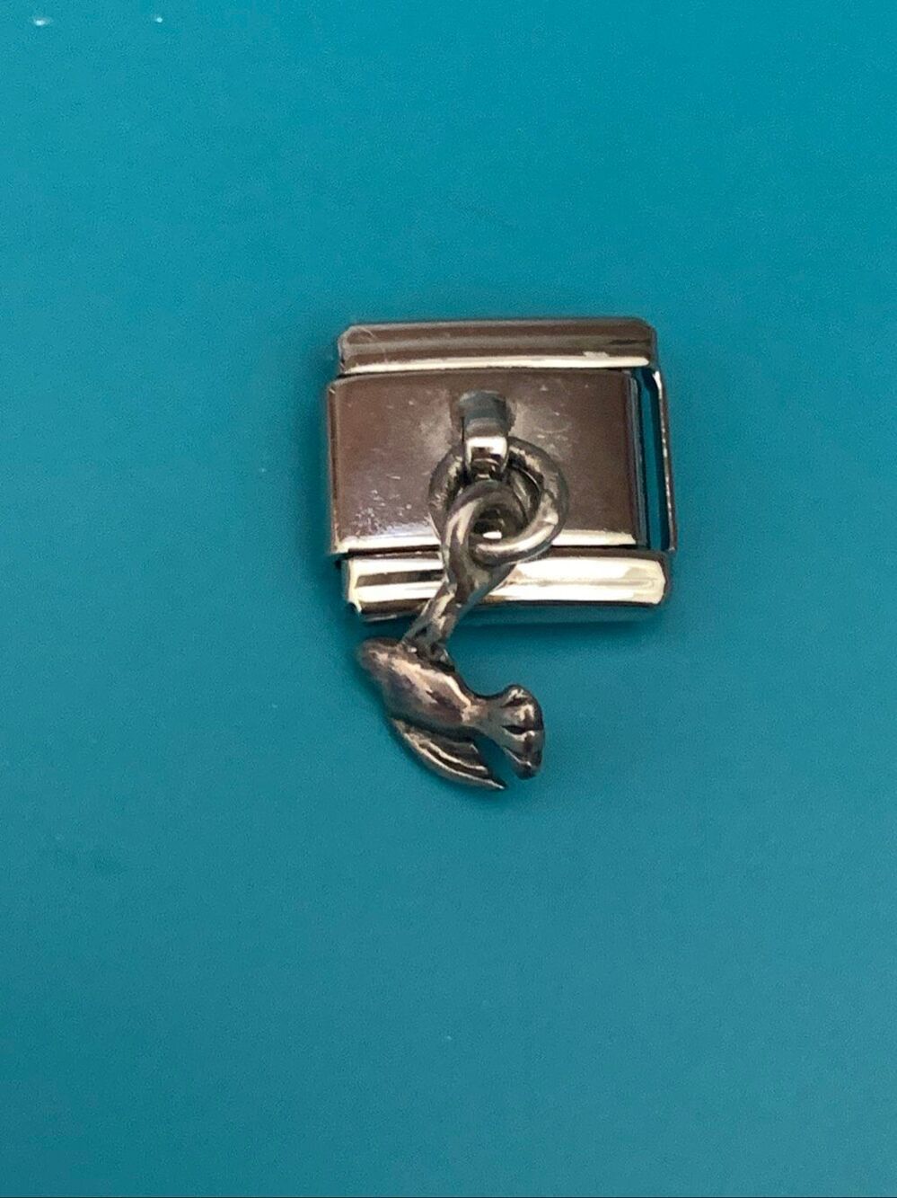 Italian Charm Vintage with Sterling Silver Dangling Bird #wildlife